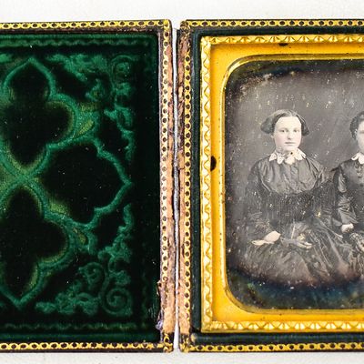 CASED DAGUERREOTYPE OF TWO WOMEN IN BLACK