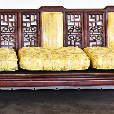 ARTHUR JONES INTERIORS CHINOISERIE ROSEWOOD SOFA