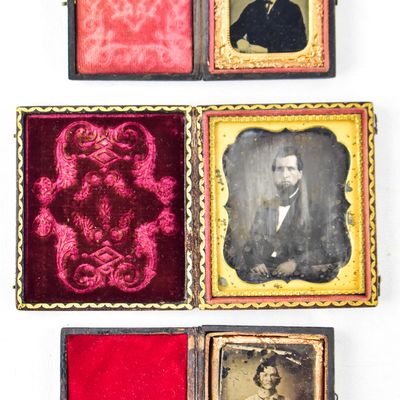 TRIO OF MALE AMBROTYPES