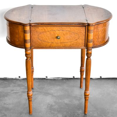 AMERICAN FEDERAL REVIVAL "MARTHA WASHINGTON" STYLE SEWING CABINET