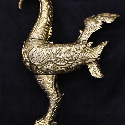 HAMSA GILTWOOD LARGE TEMPLE SCULPTURE, THAILAND