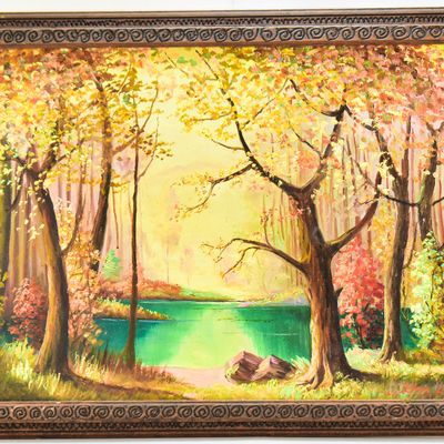 HARRY LEONARD LOPP "AUTUMN IN THE FLAT HEAD" OIL PAINTING