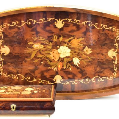 ITALIAN MARQUETRY MUSIC PLAYER PAIRING