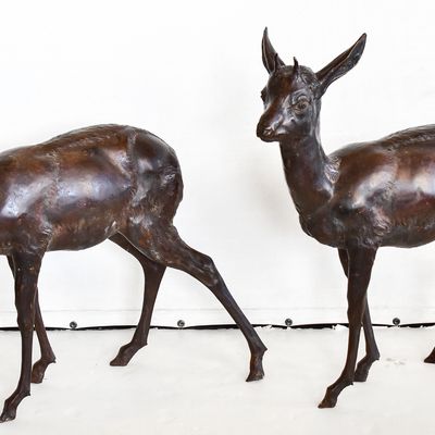 RAFFAELE BELLA STYLE BRONZE PAIR OF GAZELLES