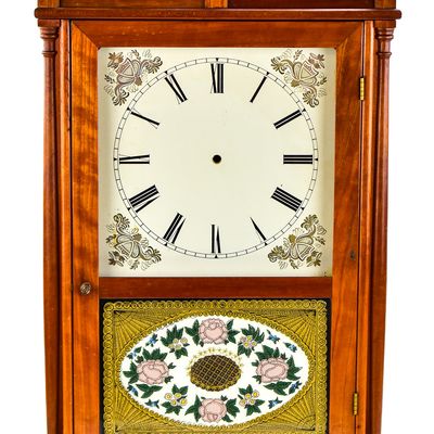MASON & SULLIVAN COMPANY 'PILLAR AND SCROLL' MAHOGANY CLOCK CASE