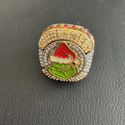 Vintage Christmas fashion grinch ring
