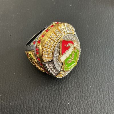 Vintage Christmas fashion grinch ring