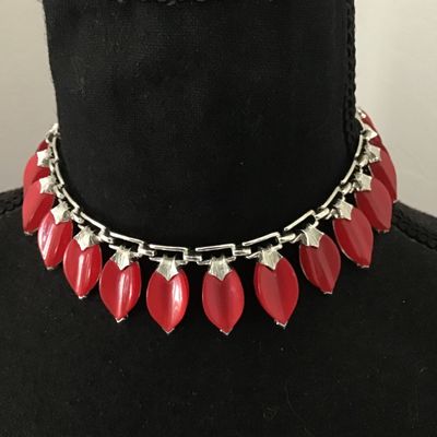 1950 Pakula Signed Moon Glow Choker Signed Excellent