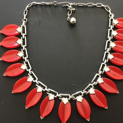 1950 Pakula Signed Moon Glow Choker Signed Excellent