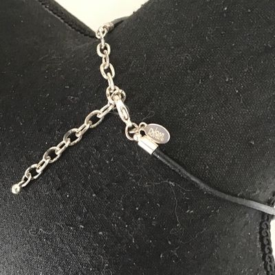 Joan Rivers Silver Tone Medallion On Leather Style Chain