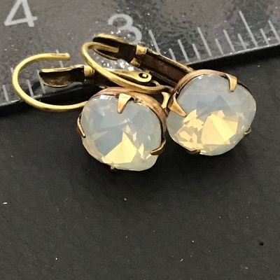 Liz Palacios Moon Stone Earrings signed