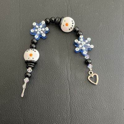 Very nice Christmas fashion glass Beaded bracelet