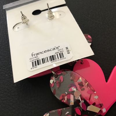 Francesca’s Heart Drop Earrings. New