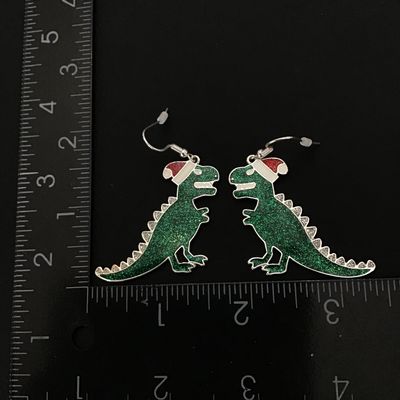 Cute enamel dinosaur earrings