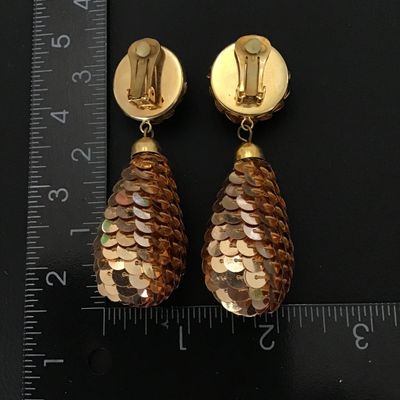 Vintage Large Statement clip on earrings