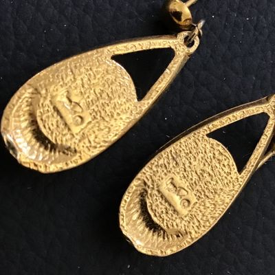 Signed Foil Earrings