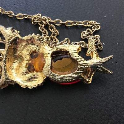 Vintage Owl Cabachon Necklace