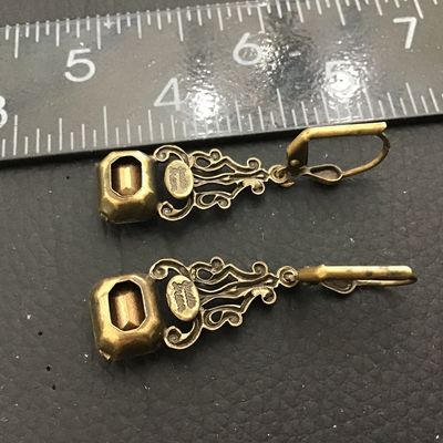 Signed Art Deco Fashion Earrings