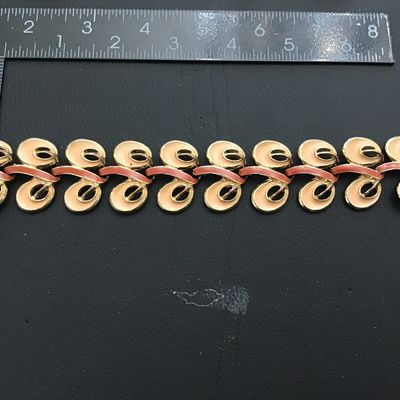 Vintage Enamel Link Bracelet