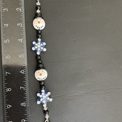 Very nice Christmas fashion glass Beaded bracelet