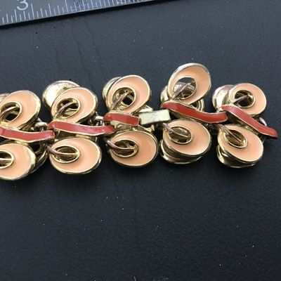 Vintage Enamel Link Bracelet