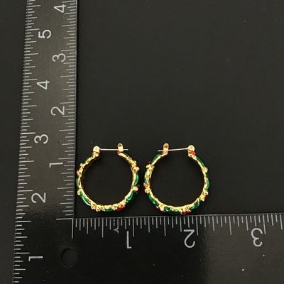 Cute fashion holiday hoop earrings