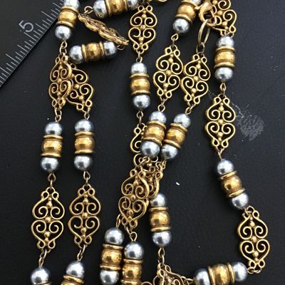 Intricate Metal work Gold Tone Silver Layering Fashion