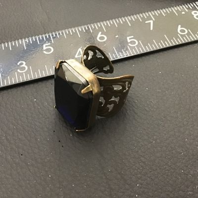 Sorrelli Viretta Cocktail Ring Deep Sapphire Blue