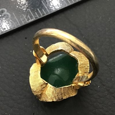 Vintage Cocktail Ring Green Stone Type