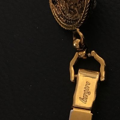 Bergere Signed Vintage Bracelet Antique Gold atone Ornate