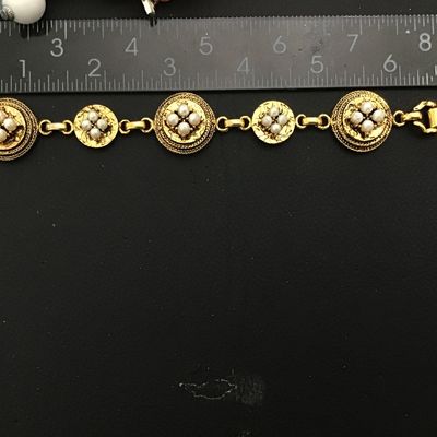 Bergere Signed Vintage Bracelet Antique Gold atone Ornate