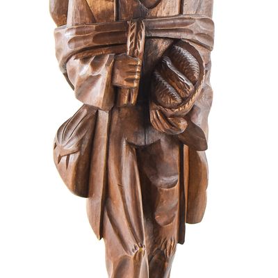 Sale Photo Thumbnail #98: FOLK ART HAND-CARVED WOODEN VAGABOND SCULPTURE