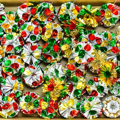 Sale Photo Thumbnail #124: ATOMIC FOIL POM POM CHRISTMAS ORNAMENT ASSORTMENT
