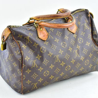 Sale Photo Thumbnail #14: VINTAGE LOUIS VUITTON "SPEEDY" MONOGRAM HANDBAG
