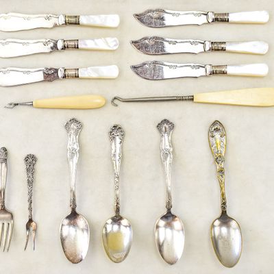 Sale Photo Thumbnail #36: ASSORTMENT OF SILVERPLATE FLATWARE