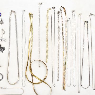 Sale Photo Thumbnail #30: STERLING SILVER NECKLACE AND PENDANTS