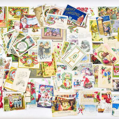 Sale Photo Thumbnail #184: ASSORTMENT OF APPROXIMATELY 140 EARLY 20TH CENTURY CHRISTMAS POSTCARDS