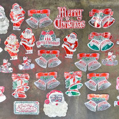 Sale Photo Thumbnail #116: 27 DIE-CUT FOIL CHRISTMAS ORNAMENTS: DOUBL-GLO, DENNISON