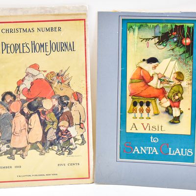 Sale Photo Thumbnail #179: A VISIT TO SANTA CLAUS & THE PEOPLE'S HOME JOURNAL POSTER PAIRING