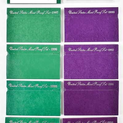Sale Photo Thumbnail #41: 9 U.S. PROOF SETS FROM THE 1990s