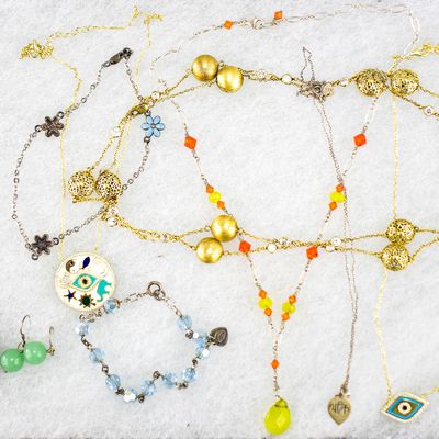 Sale Photo Thumbnail #26: STERLING SILVER JEWELRY ASSORTMENT: EARRINGS, BRACELETS, NECKLACES