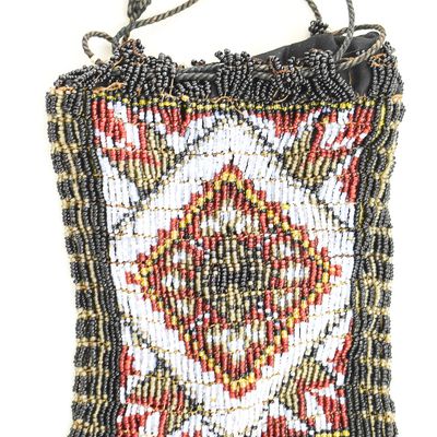 Sale Photo Thumbnail #13: VICTORIAN MICRO-BEADED DRAWSTRING PURSE