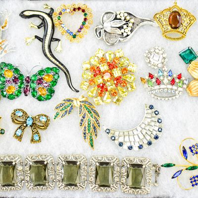 Sale Photo Thumbnail #7: RHINESTONE JEWELRY ASSORTMENT: SARAH COVENTRY, TORTOLANI, TRILARI