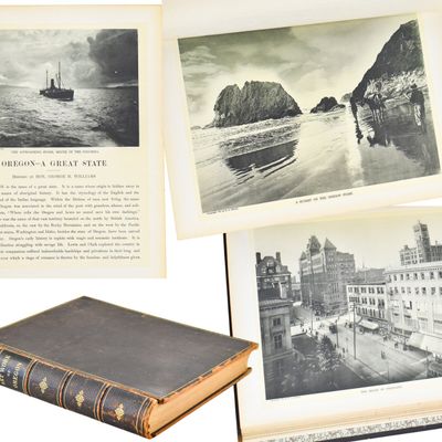 Sale Photo Thumbnail #64: 1909 W.D. HARNEY PHOTOGRAVURE COMPANY "ART OF THE STATE OF OREGON"