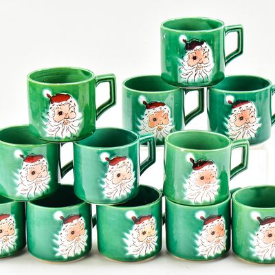 Sale Photo Thumbnail #138: WALES JAPAN WINKING SANTA MUGS SET OF TWELVE