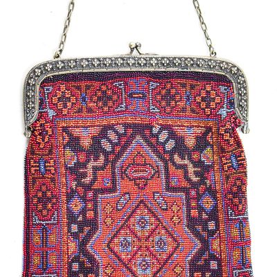 Sale Photo Thumbnail #11: MICRO-BEADED PERSIAN RUG PATTERN EVENING BAG