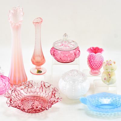 Sale Photo Thumbnail #92: ART GLASS ASSORTMENT: FENTON, FOSTORIA