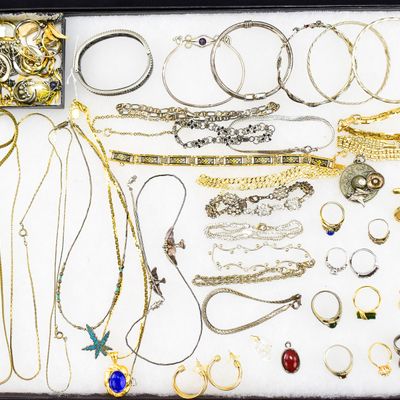 Sale Photo Thumbnail #8: LARGE ASSORTMENT OF COSTUME JEWELRY: RINGS, BRACELETS, NECKLACES, EARRINGS