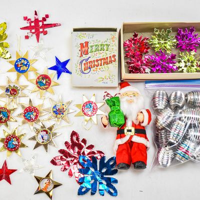 Sale Photo Thumbnail #170: CHRISTMAS ORNAMENT ASSORTMENT & SANTA DOLL