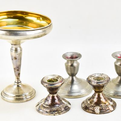 Sale Photo Thumbnail #37: SILVER TABLE DECOR: STERLING AND PEWTER